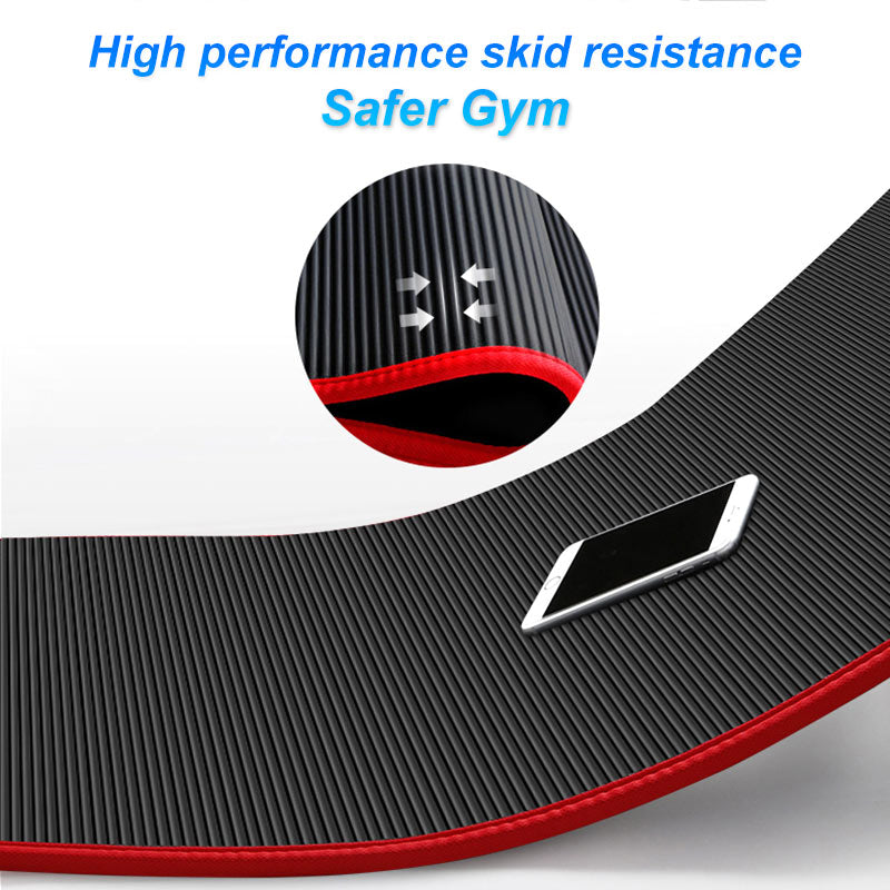 10 mm Extra Thick Non-slip Yoga Mat Natural Rubber NBR Fitness Sports Gym Pilates Pads Gift Yoga Mat Bag Snapitonline
