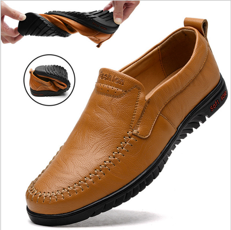 Men Shoes Genuine leather Comfortable Men Casual Shoes Footwear Chaussures Flats Men Slip On Lazy Shoes Zapatos Hombre - Snapitonline