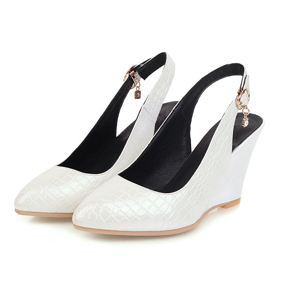 Womens Pumps Shoes Wedges Slingback Patent - Snapitonline