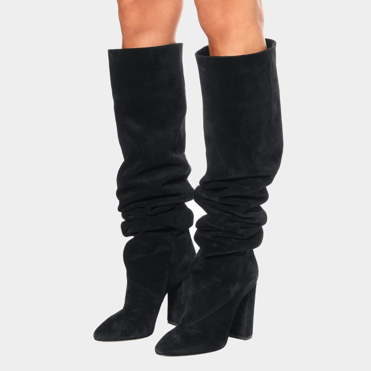 High heels fashion boots suede women's Boots - Snapitonline