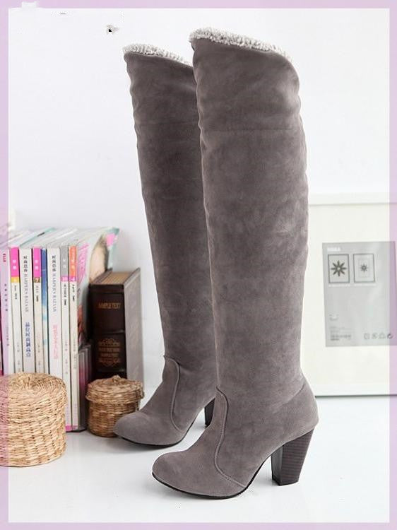 Womens Boots Shoes High Heeled Knee High Boots - Snapitonline