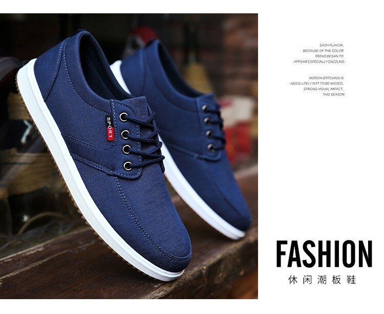 2020 Fashion Men's Shoes Spring Canvas Lace Up Flat High Quality Casual Men Footwear Breathable Handmade Driving Shoes for Male Snapitonline