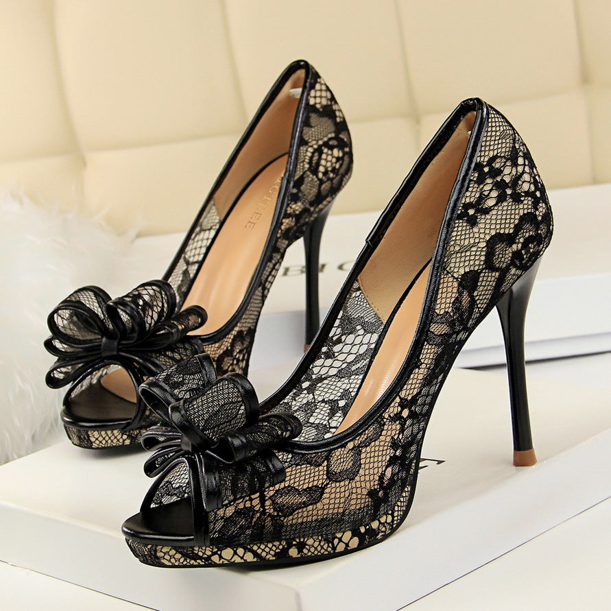 Lace high heels - Snapitonline