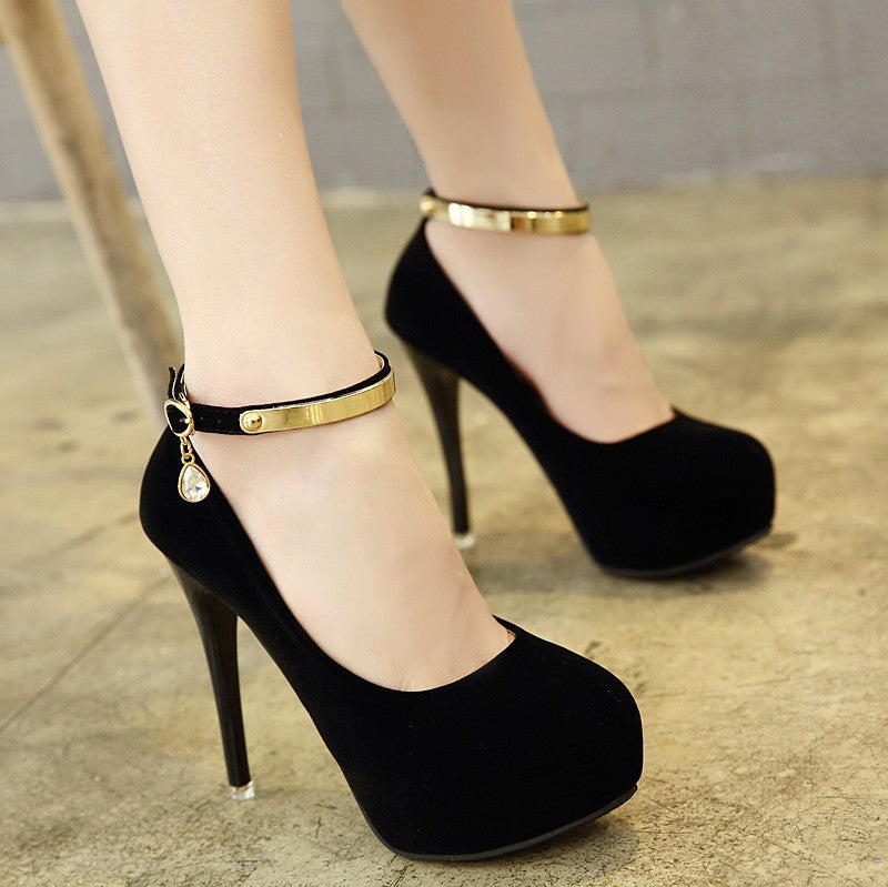 Pumps Shoes Woman Pumps Metal Ankle Strap Wedding Party - Snapitonline
