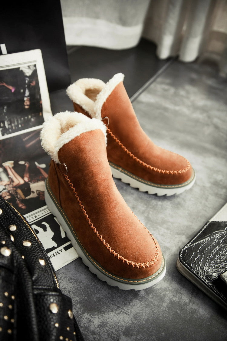 Thick cotton boots fashion snow boots women's boots - Snapitonline