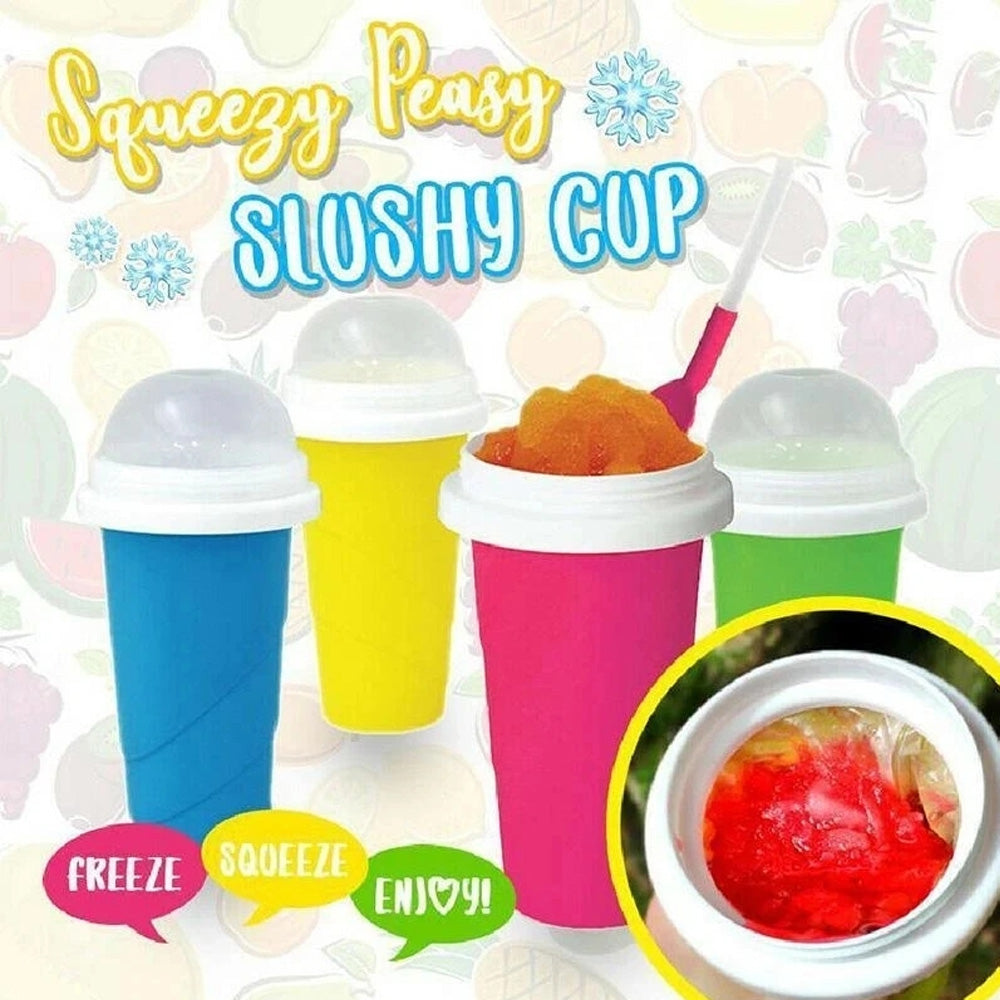 Quick-frozen Slushy Cup Smoothie Cup Ice Cream Maker Kitchen Durable Squeeze Quick Cooling Cup Milkshake Bottle - Snapitonline