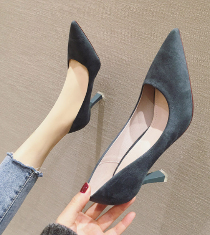 Stiletto Pointed Toe Spring Suede Pumps - Snapitonline