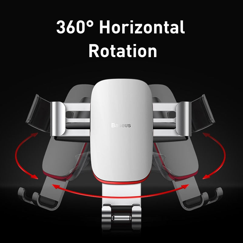 Baseus Gravity Car Phone Holder Mobile Phone Clip Holder Stand Bracket CD Slot/Airvent Mount Holder for iPhone Samsung Snapitonline
