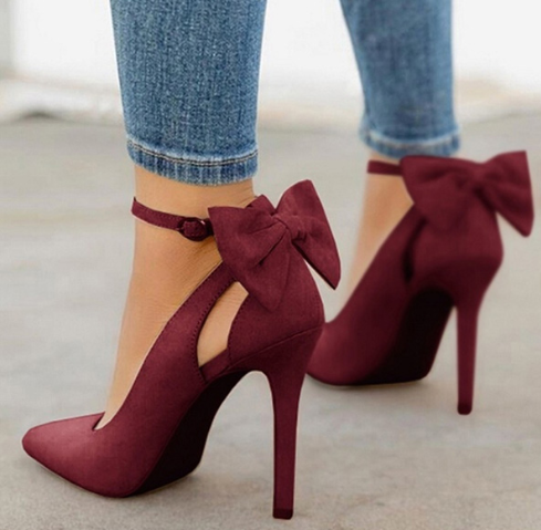 Bow high heels Snapitonline