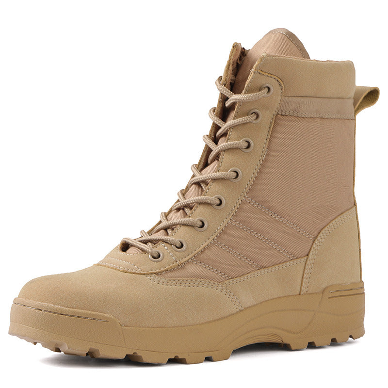 Combat Boots Tactical Black High-top Outdoor Boots Snapitonline