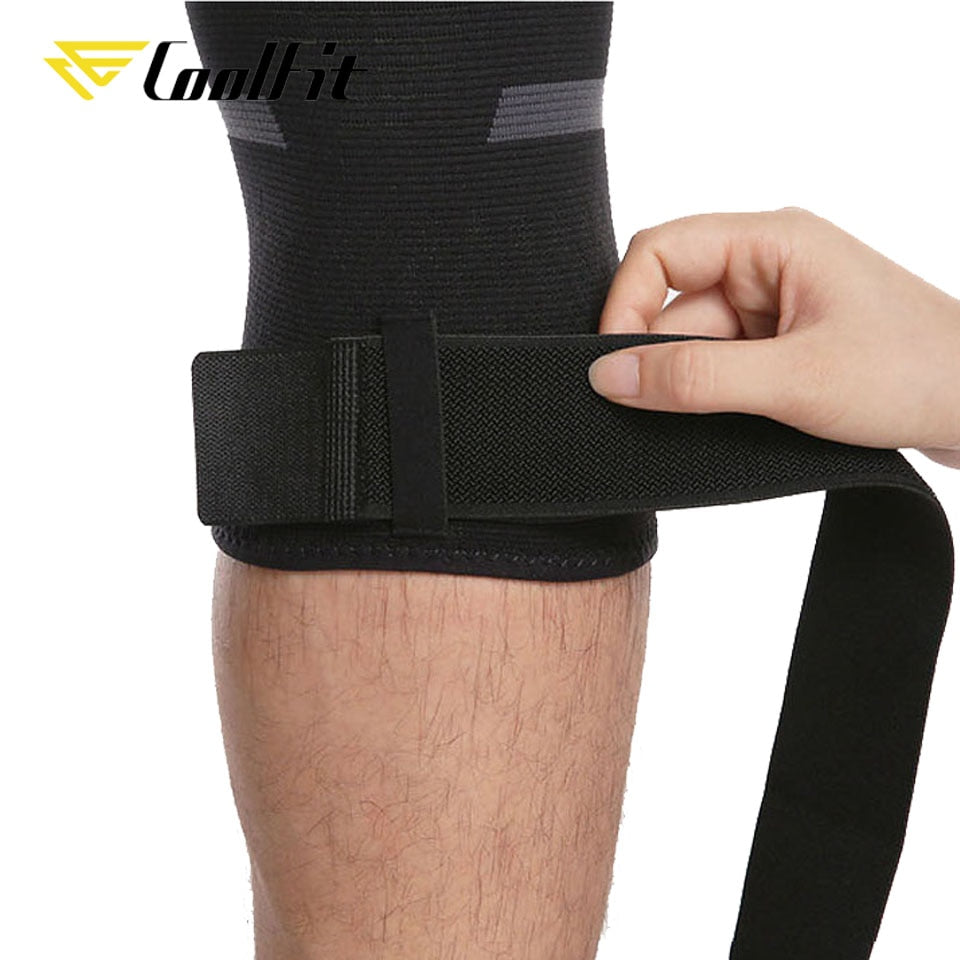 CoolFit 1PCS Dual-use Pressurized Knee Pads Strap Removable Knee Brace Support Crossfit Fitness Running Sports Knee Protector Snapitonline