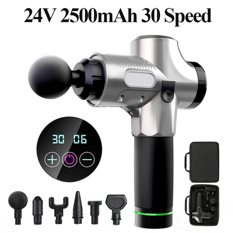 Deep Tissue Therapy Muscle Massage Gun Electric Fascia Body Massager Exercising Fitness Relaxation Slimming Shaping Pain Relief Snapitonline