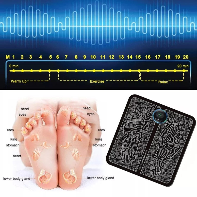 EMS Acupoints Stimulator Massage Foot Mat Snapitonline