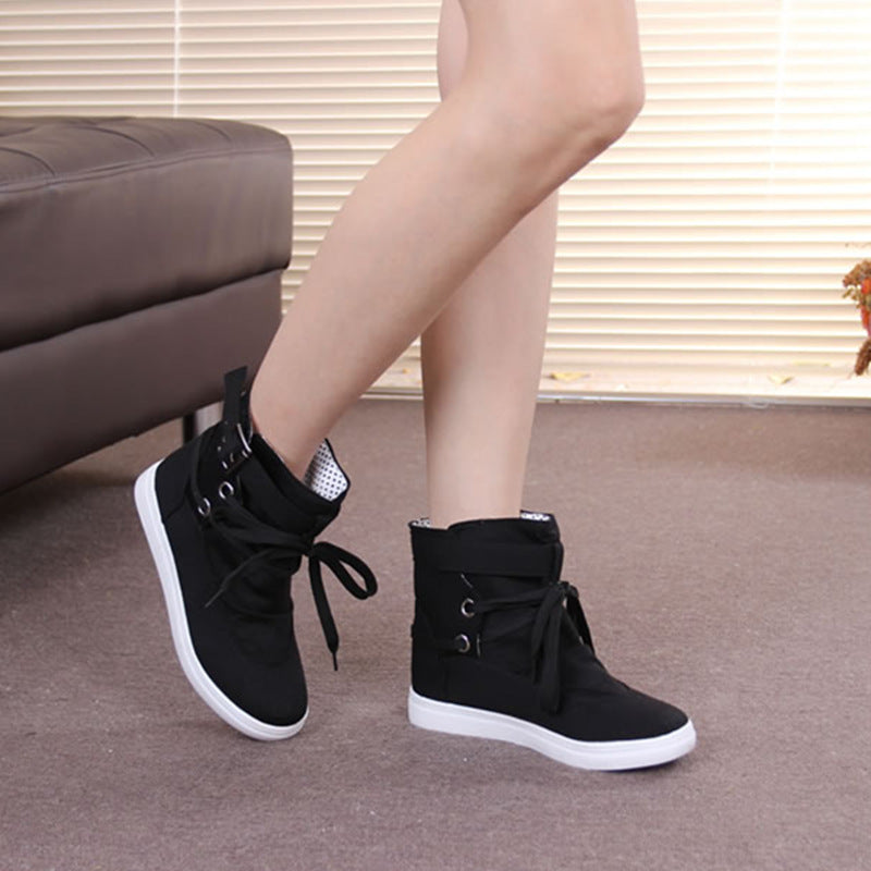 Flat-Heel Female Casual Student Sports Low-Top Canvas Shoes Snapitonline