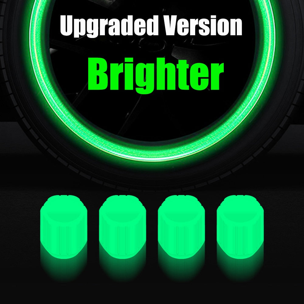 Fluorescent Car Tire Valve Caps Snapitonline