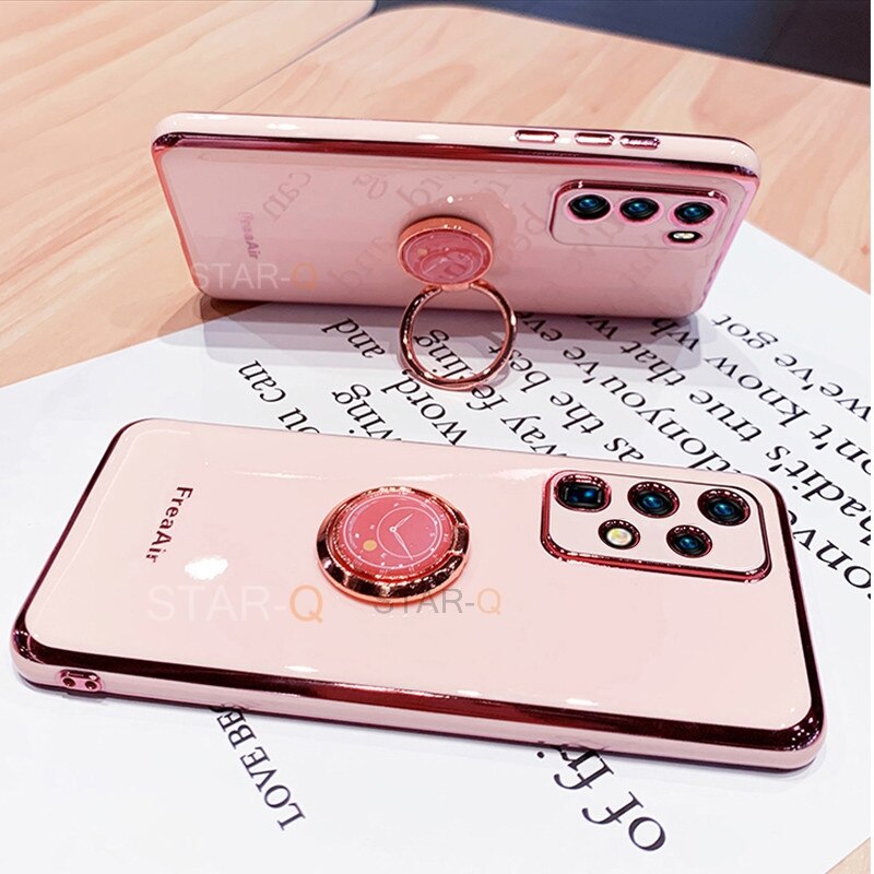 Luxury Plating Mirror Phone Case For Samsung Galaxy A72 A52 A32 4G 5G A53 Galaxi A 72 52 32 2021 Soft Silicone Camera Full Cover - Snapitonline
