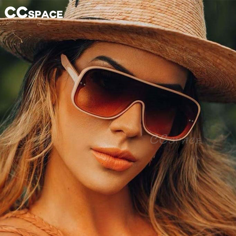 One Lens Square Simple Sunglasses Men Women Fashion UV400 Glasses