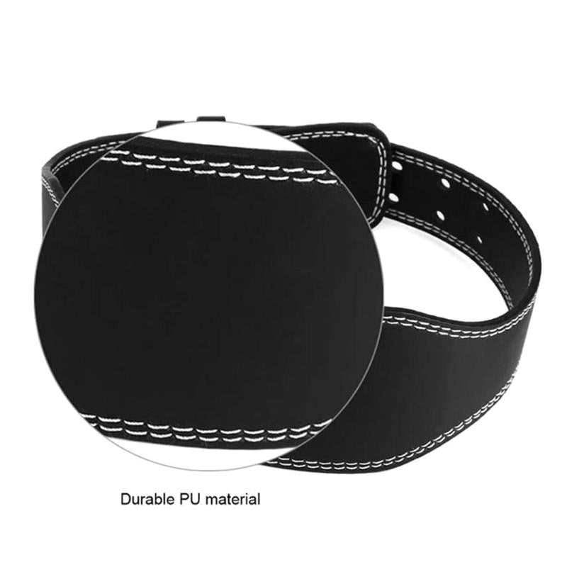 Leather Weightlifting Belt Gym Fitness Dumbbell Barbell Powerlifting Back Support Power Training Weight Lifting Belt - Snapitonline