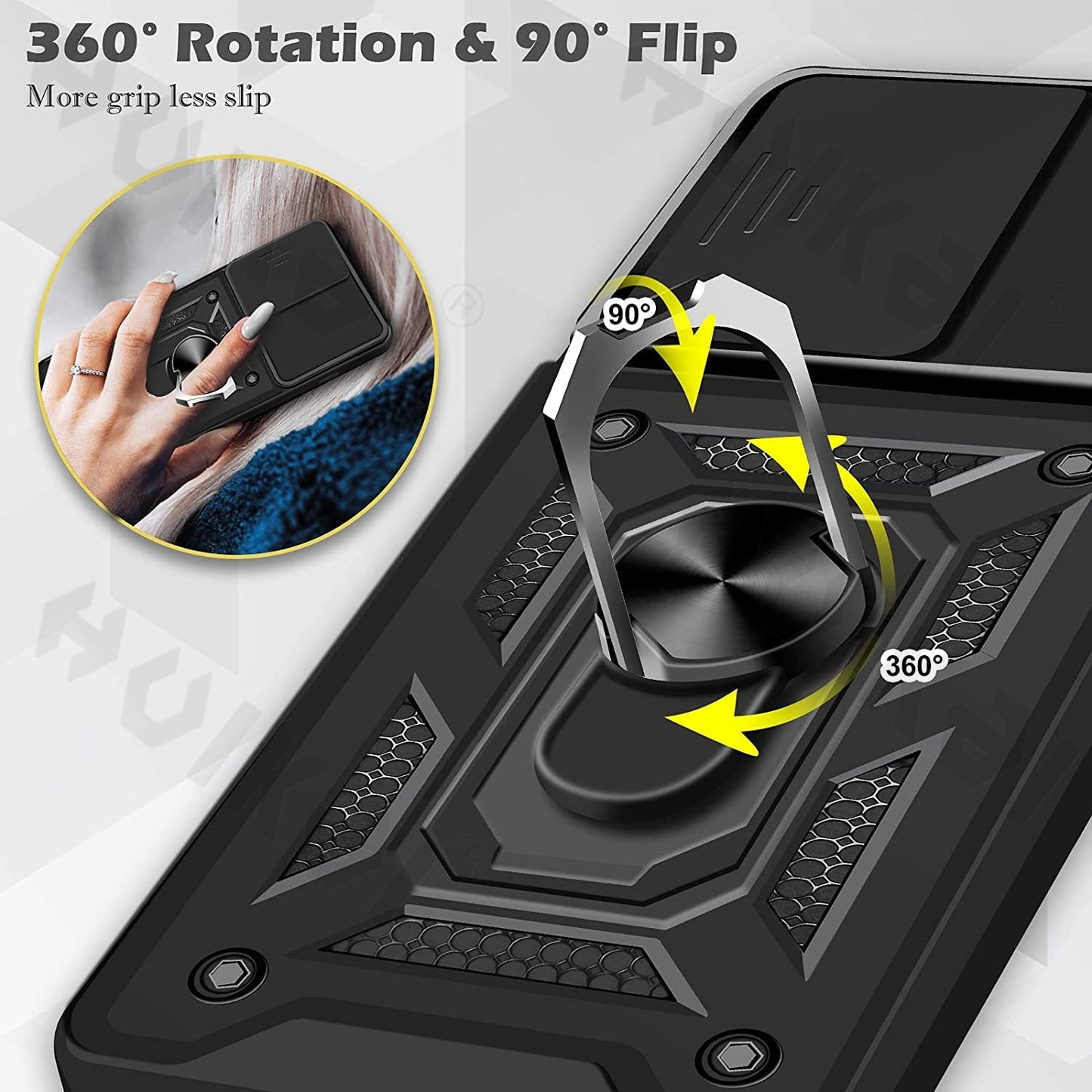 Slide Camera Lens Case for Samsung Galaxy S21 Ultra S22 Plus Note 20 Ultra S20 FE A53 A73 A71 Military Grade Bumpers Armor Cover - Snapitonline