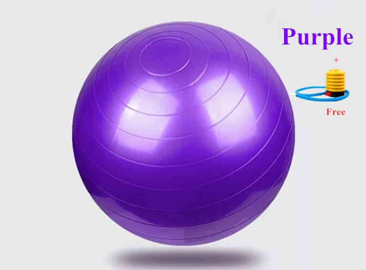Yoga Ball 45 55 65 75 85 95cm Pilates Equipment Fitness PVC Thickened Anti-Burst Gymnastics Sports Training Workout Exercise - Snapitonline