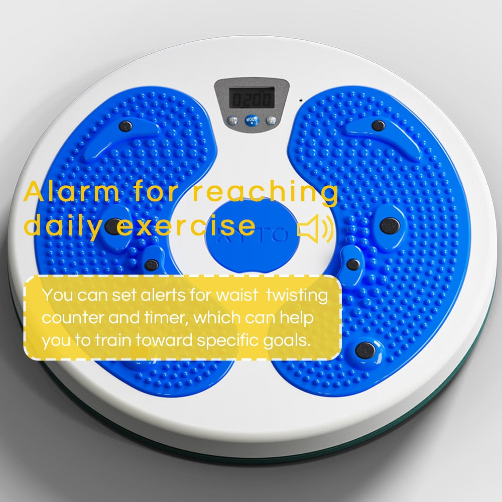 KYTO Digital Waist Disc Fitness Figure Trimmer Twist Board Slimming Body Equipment-Foot-shaped Pedal Balance Board - Snapitonline