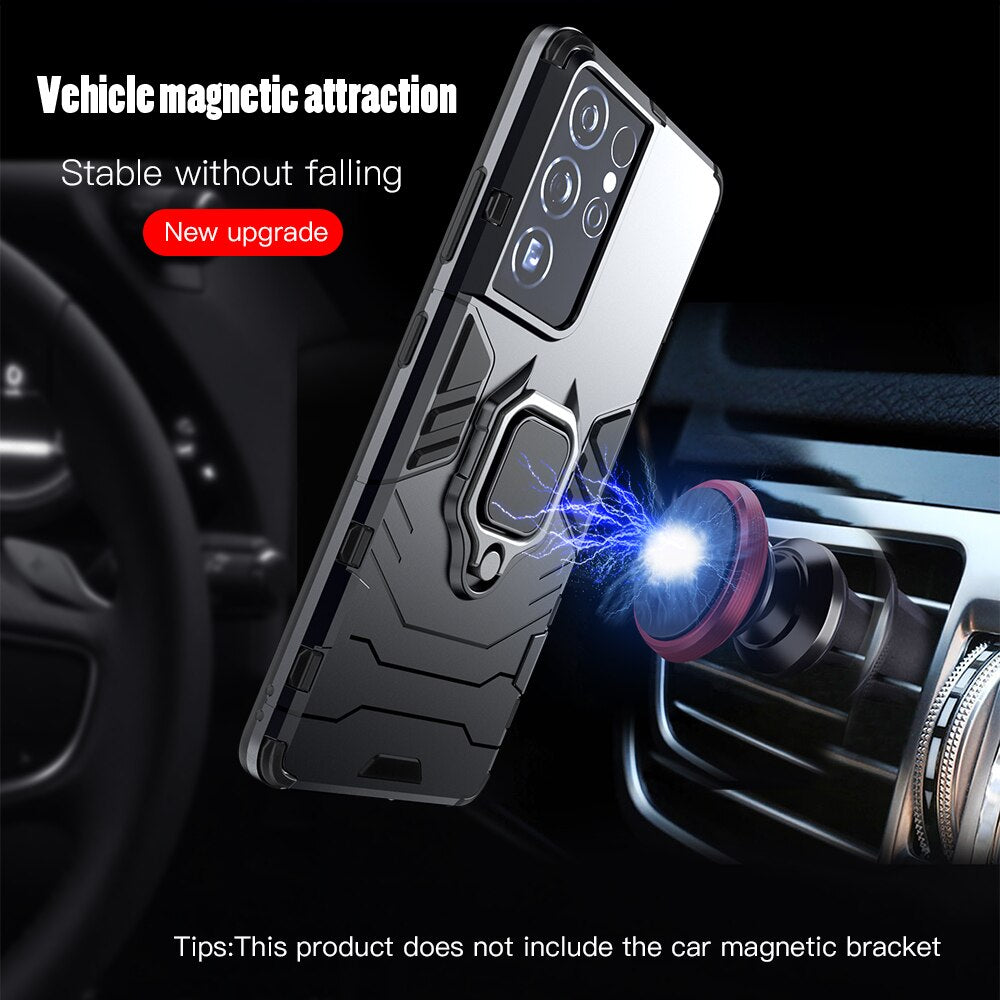 KEYSION Shockproof Armor Case for Samsung S21 Ultra S21 + S20 FE S10 Note 20 Ultra Back Cover for Galaxy A82 A72 A52 A42 A32 A22 - Snapitonline