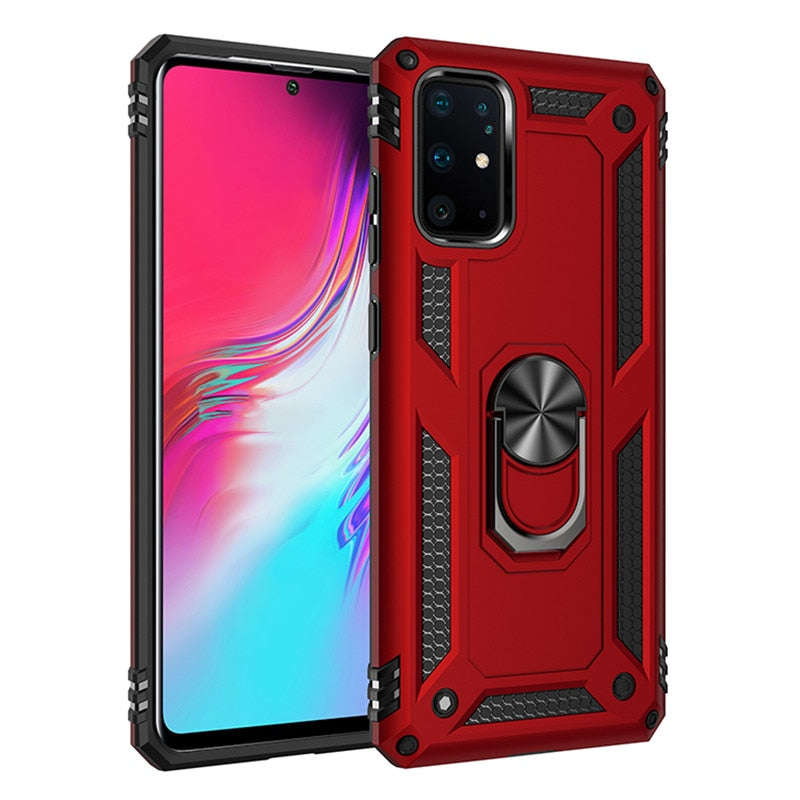 S22 Ultra Plus S20 FE S20FE S21 S 21 Plus Ultra Case Shockproof Armor Ring Stand Cover For Samsung Galaxy S20 Ultra Plus S20 FE - Snapitonline