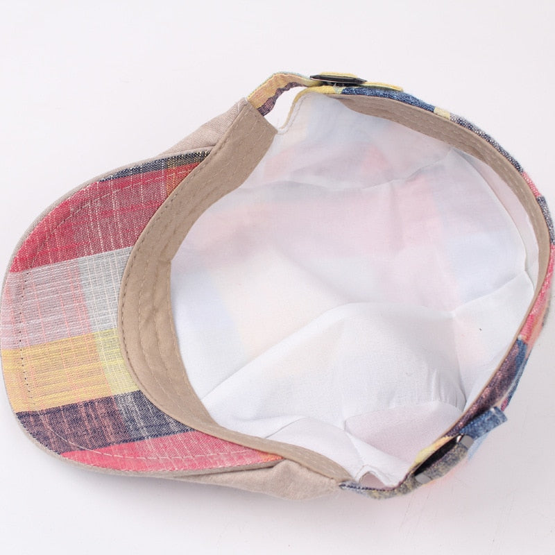 Spring Autumn Hats Adjustable Plaid Beret Hats Men Women Unisex Plain Berets Newsboy Hat Peaked Cap Casual Forward Caps 2021