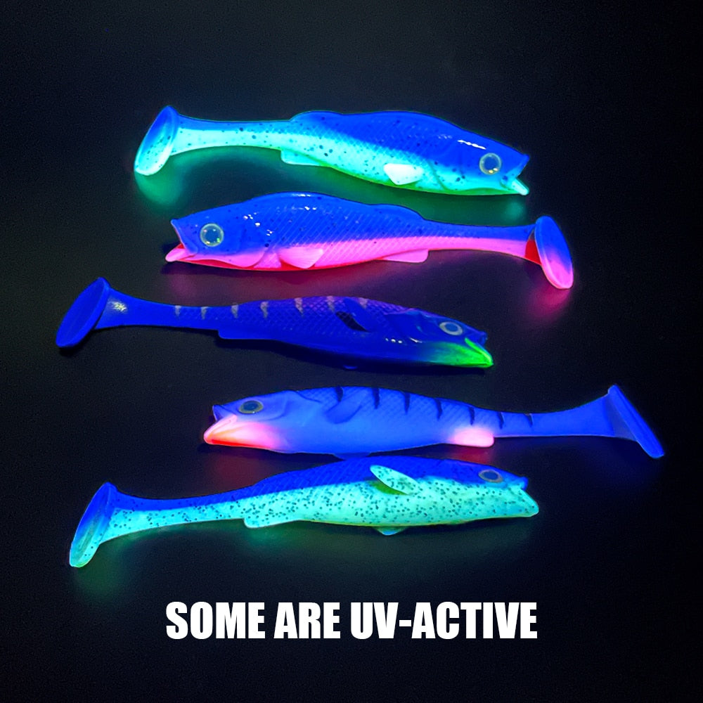 Spinpol Vigour Perch Fishing Lure 7cm 11cm 14cm Soft Bait Shad UV-Active Wobble Craft Rubber Fish Swimbait For Perch, Pike, Zander