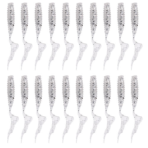 6cm 20pcs grub lure bait soft rubber silica worm lure fishing tackle for seawater and freshwater
