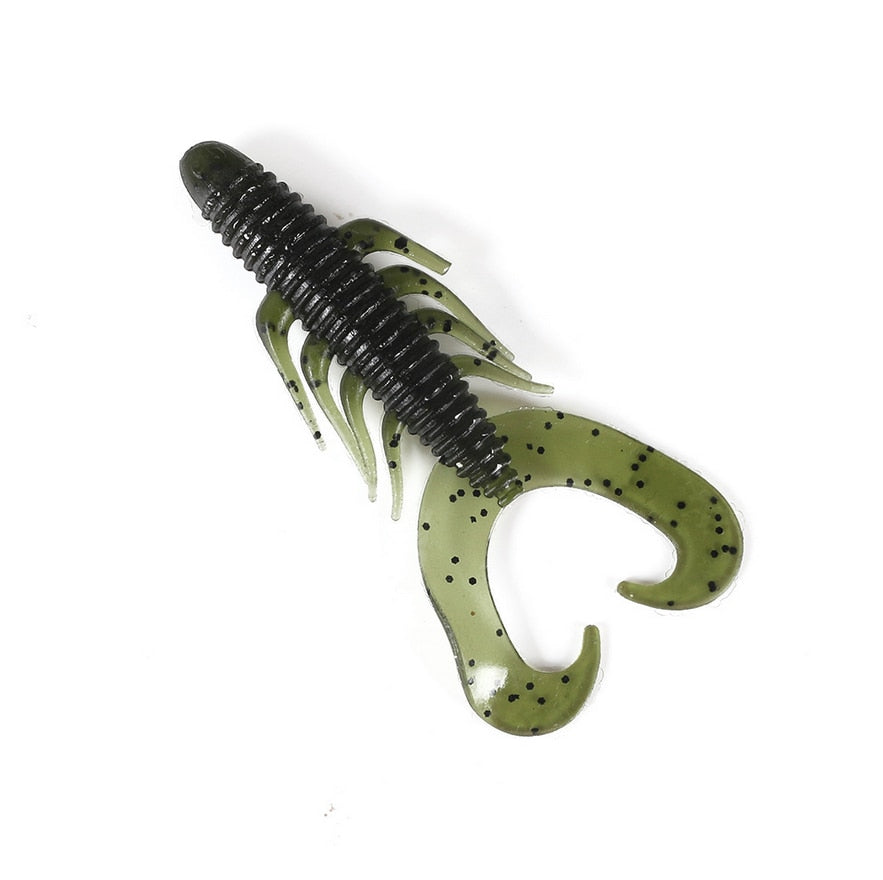 4pcs Soft lure Worms Fishing Lure Shaped 8g 6cm Wobblers Sets Shrimp Lure Silicone Bait Wobbler for Trolling Bass Fishing Tackle