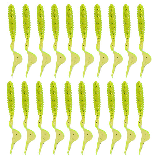 6cm 20pcs grub lure bait soft rubber silica worm lure fishing tackle for seawater and freshwater