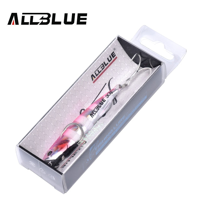 ALLBLUE DRAGER SLIM Metal Casting Jig Spoon 20G 30G Shore Drag Cast Jigging Sea Bass Lure Artificial Bait Fishing Tackle