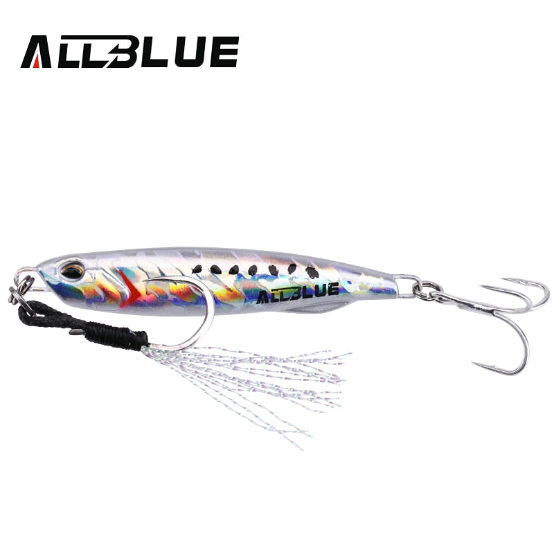 ALLBLUE DRAGER SLIM Metal Casting Jig Spoon 20G 30G Shore Drag Cast Jigging Sea Bass Lure Artificial Bait Fishing Tackle