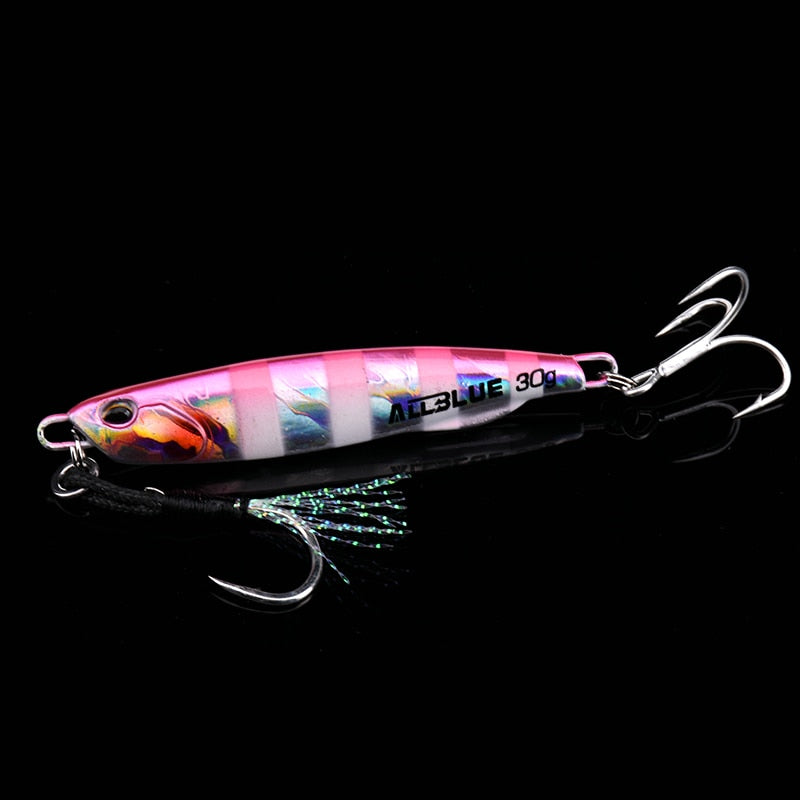 ALLBLUE DRAGER SLIM Metal Casting Jig Spoon 20G 30G Shore Drag Cast Jigging Sea Bass Lure Artificial Bait Fishing Tackle