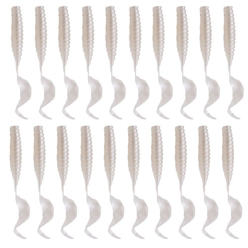 6cm 20pcs grub lure bait soft rubber silica worm lure fishing tackle for seawater and freshwater