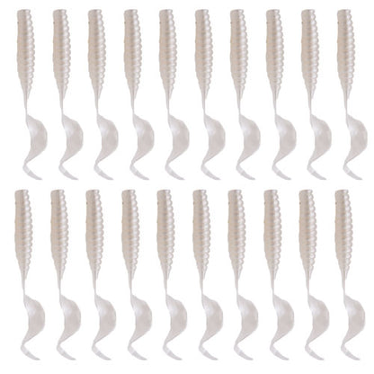 6cm 20pcs grub lure bait soft rubber silica worm lure fishing tackle for seawater and freshwater