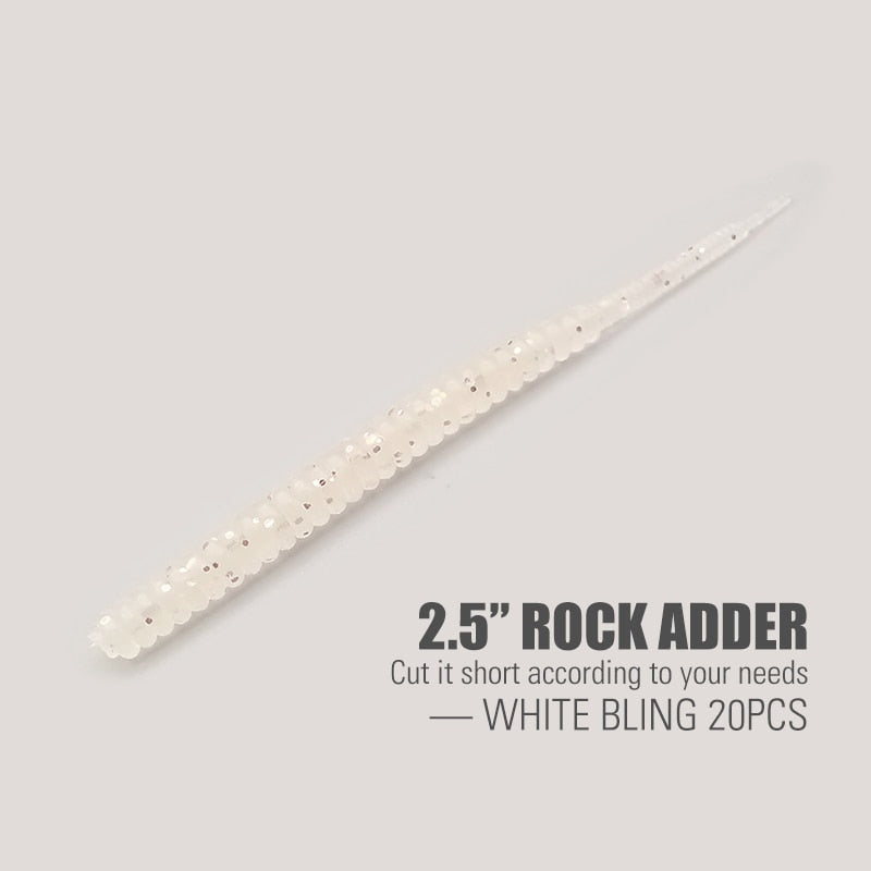 LUREHOLIC 0-2.5” Free Cut Aji Fishing ROCK ADDER Fineese Lure Fishing Soft Lure Needle Tail Mini