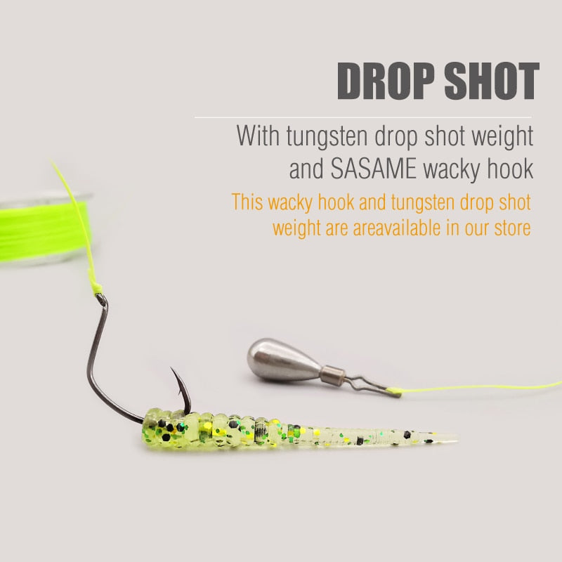 LUREHOLIC 0-2.5” Free Cut Aji Fishing ROCK ADDER Fineese Lure Fishing Soft Lure Needle Tail Mini