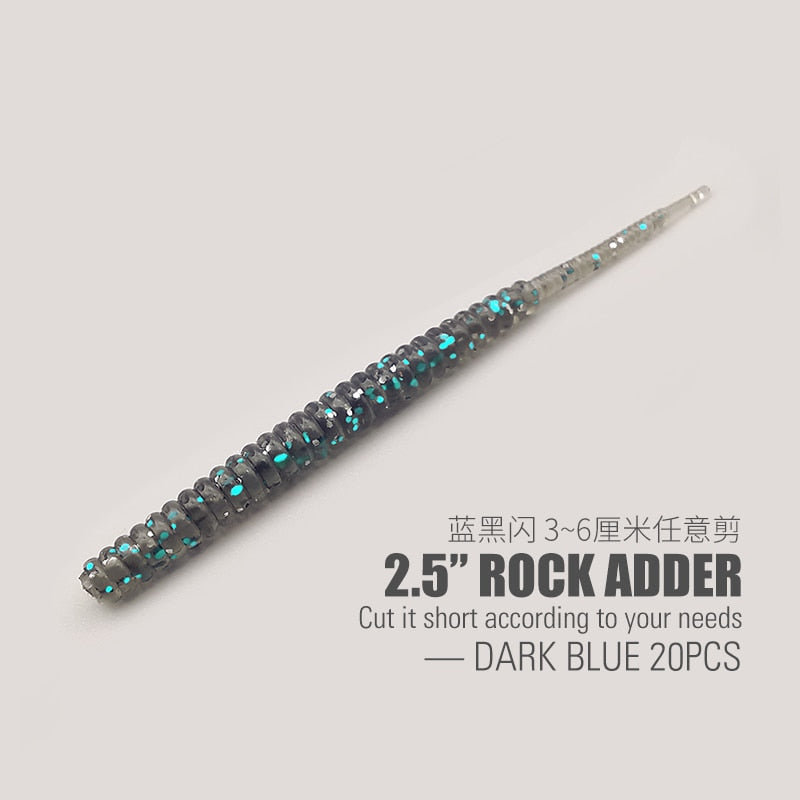 LUREHOLIC 0-2.5” Free Cut Aji Fishing ROCK ADDER Fineese Lure Fishing Soft Lure Needle Tail Mini