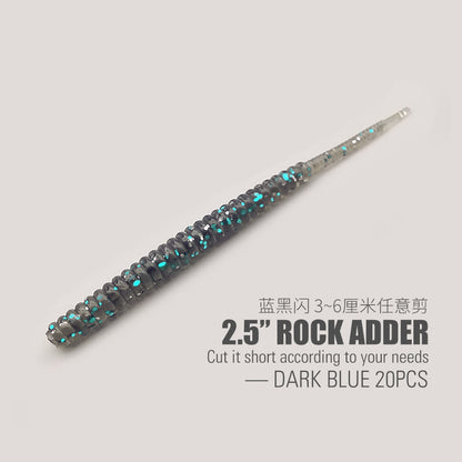 LUREHOLIC 0-2.5” Free Cut Aji Fishing ROCK ADDER Fineese Lure Fishing Soft Lure Needle Tail Mini