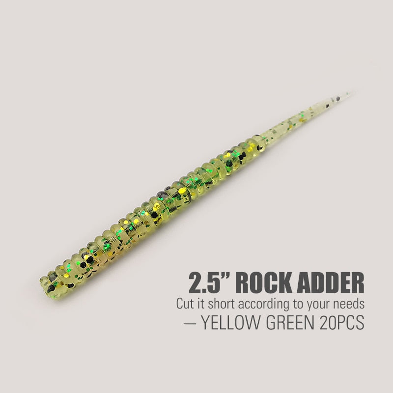 LUREHOLIC 0-2.5” Free Cut Aji Fishing ROCK ADDER Fineese Lure Fishing Soft Lure Needle Tail Mini