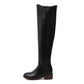 Women Over the Knee Boots Heels Long Boots Black Lady Shoes Big Size 44 45 46 Botine