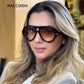 Vintage Pilot Sunglasses Women Fashion Luxury Brand Designer Tom Neughman Sun Glasses Men Classic Yellow Shades Side Cool Shield