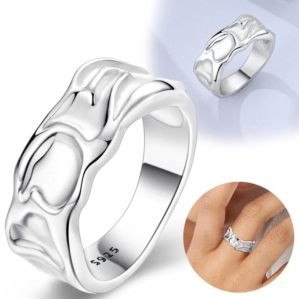 925 Sterling Silver Rings Stackable Colored Zircon Sun Moon Star Center for Women Original Silver 925 Wedding Ring Jewelry Gift