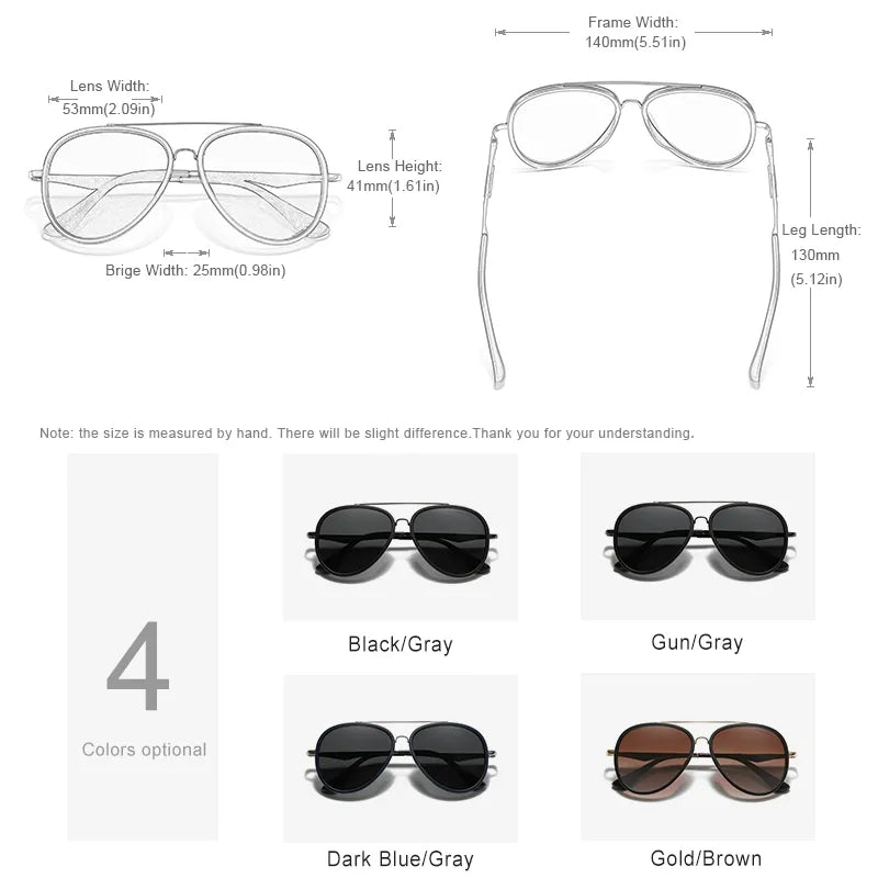 KINGSEVEN 2022 Brand Classic Pilot Polarized Sunglasses Men's Driving Male Sun Glasses Eyewear UV
