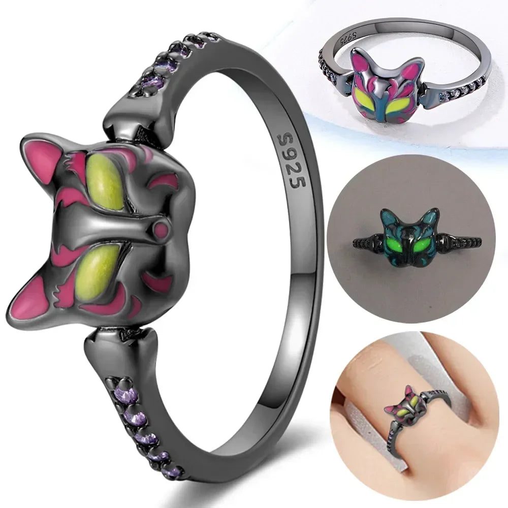 925 Sterling Silver Rings Stackable Colored Zircon Sun Moon Star Center for Women Original Silver 925 Wedding Ring Jewelry Gift
