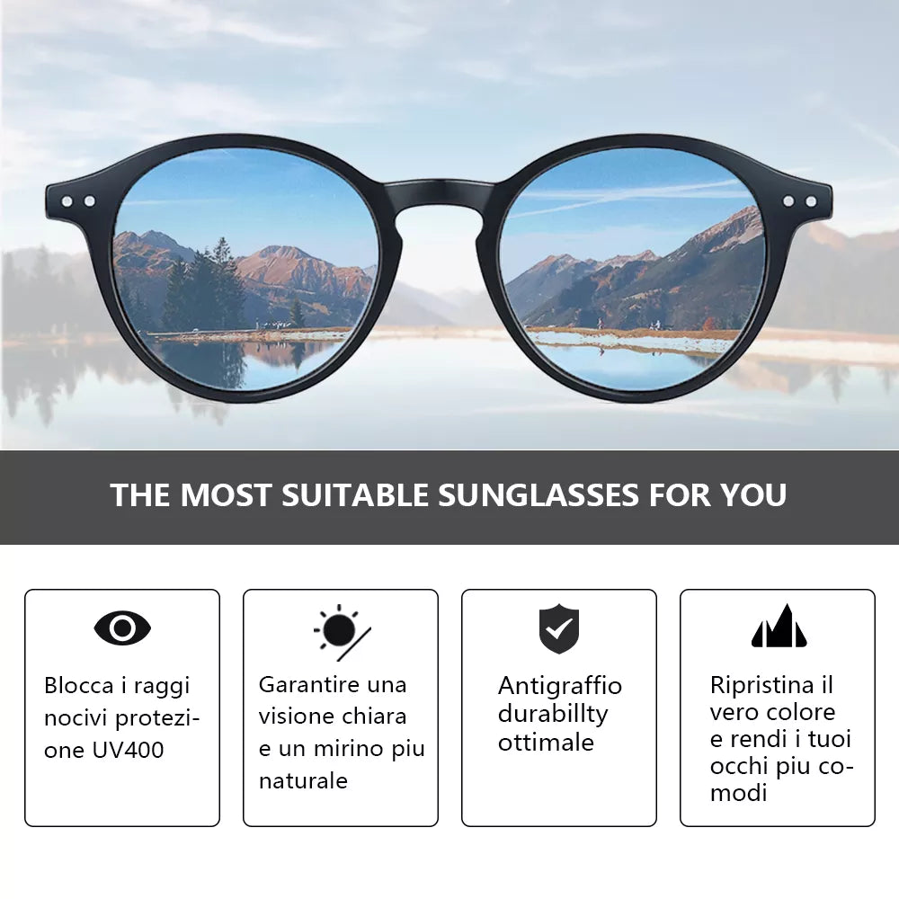 ZENOTTIC Retro Polarized Sunglasses Vintage Small Round Frame Sun Glasses Polaroid Lens