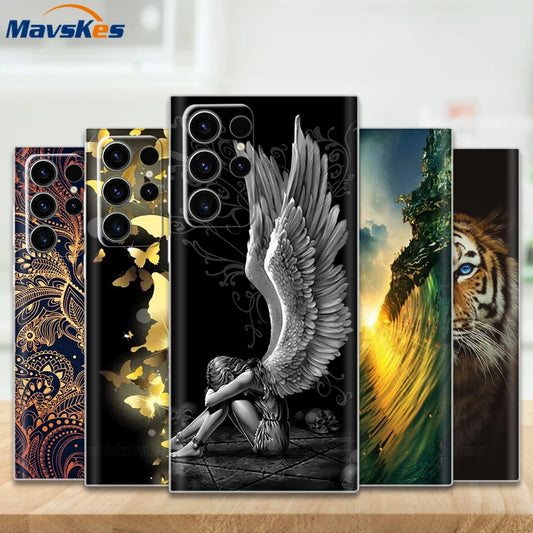 For Samsung S23 Ultra Phone Case Cover Lion Wolf Cat Clear Silicone Soft Back Cases For Samsung Galaxy S23 Plus Case S 23 Ultra