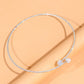 Fashion Rhinestone Heart Collar Choker Necklace For Women Simple Open Collar Golden Necklace For Women Choker Necklace Jewelry